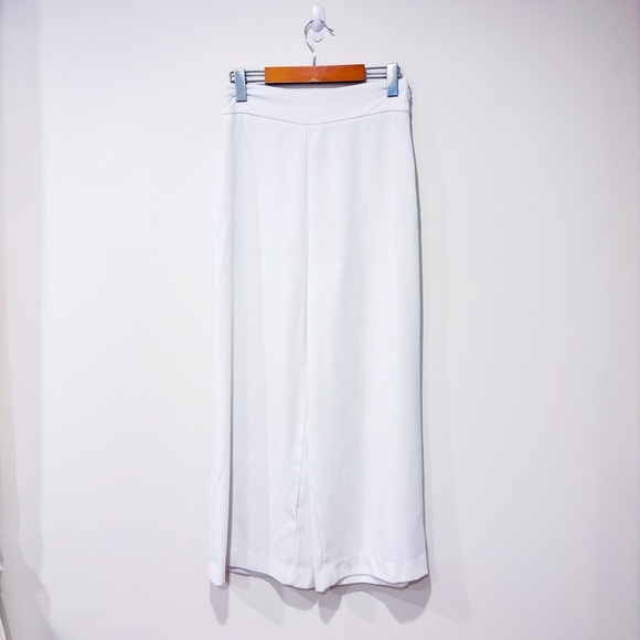 ZARA Wide leg high rise cream pants - Picture 5 of 10